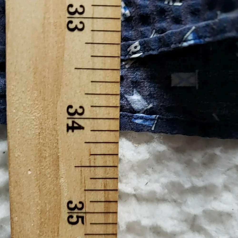 Polo Ralph Lauren Shirt Mens Big 2X Blue Nautical Flag Seersucker Button-Up